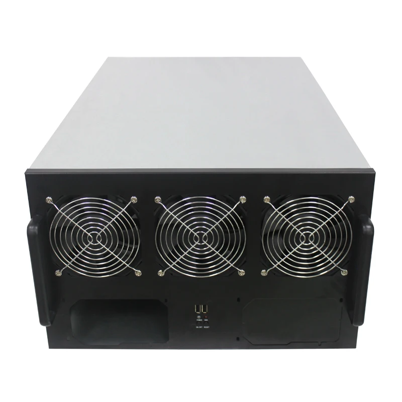 Алюминиевый 6U bitcoin 8 GPU 13GPU чехол для горной добычи с 9 вентиляторами