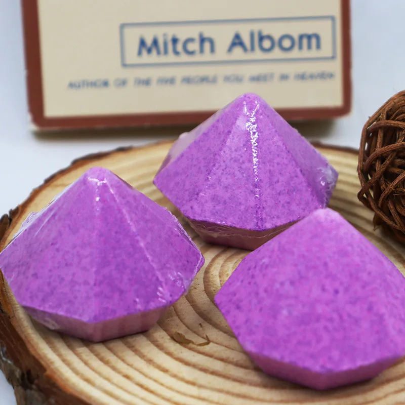 Organic Ingredients Custom Beauty Diamond Shape Lavender Organic Bath Bombs Fizzers