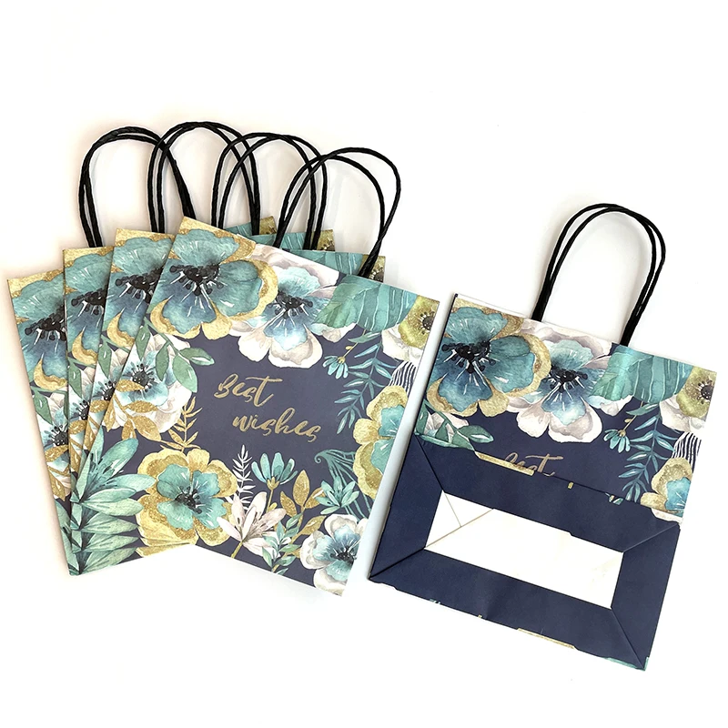 
 Custom Logo Printing Luxury Small Pink White Fashion Shopping Retail Gift Paper Bags  