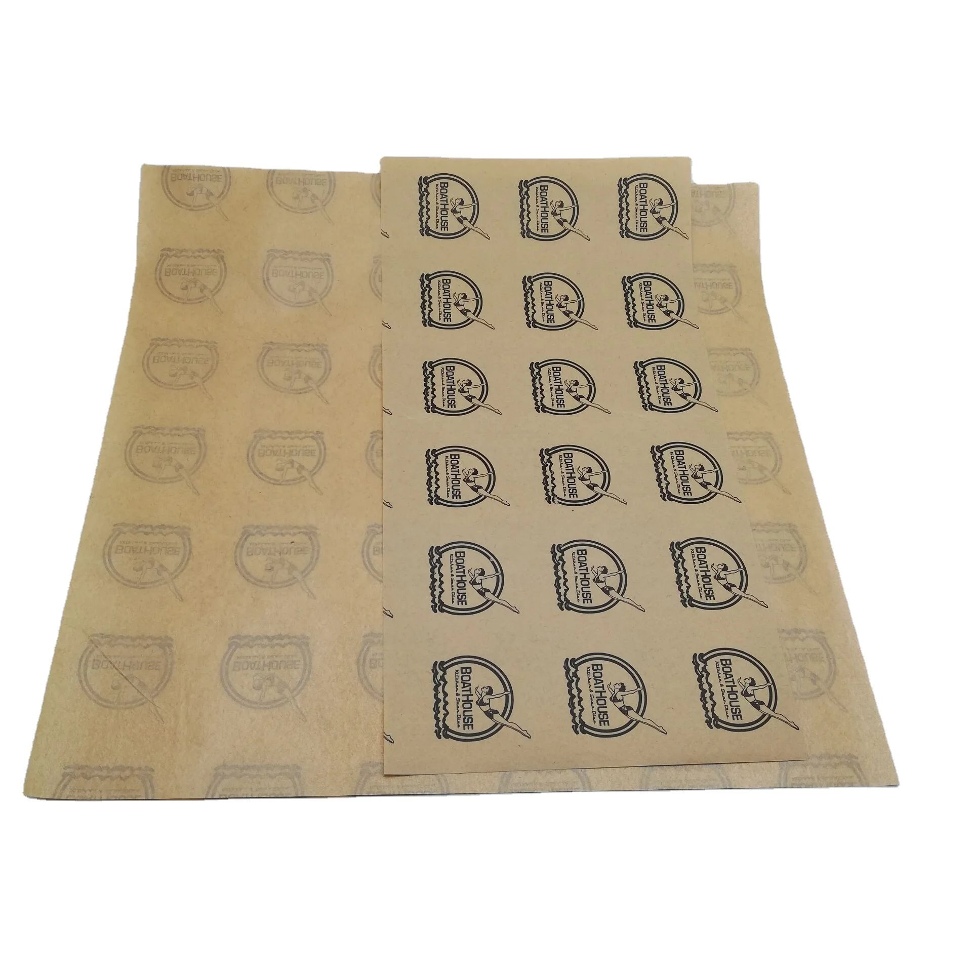 Custom printed food grade wrapping greaseproof paper baking paper parchment paper