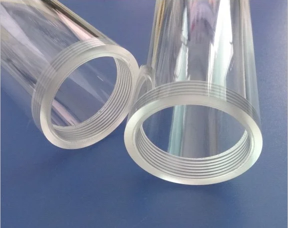 customized threaded acrylic tubes in various sizes