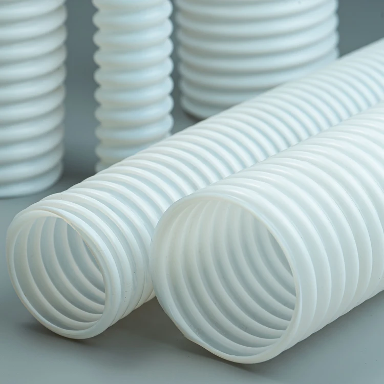 Plastic Conduit Pipe Flexible Ptfe Corrugated Tube Pipe Fittings Teflon Ptfe Spirally Corrugated Hose
