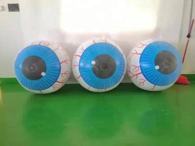 Giant round inflatable eye parties led light pvc inflatable glitter ball for hanging decoration