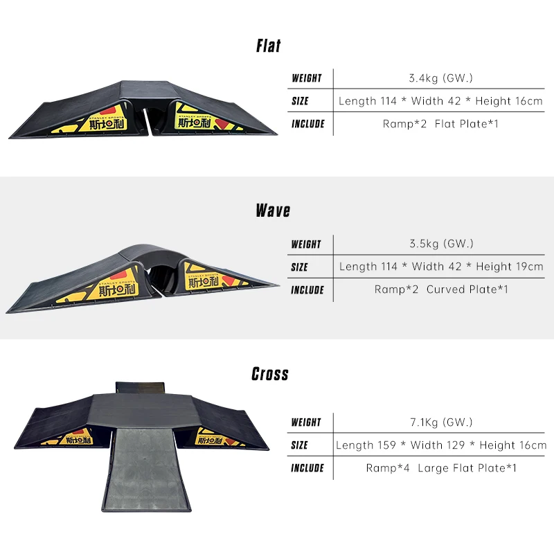 Wholesale Price Good Quality Outdoor and Indoor Game Competition Cross Ride and Skate Ramp for Skateboard Roller Skating Bike