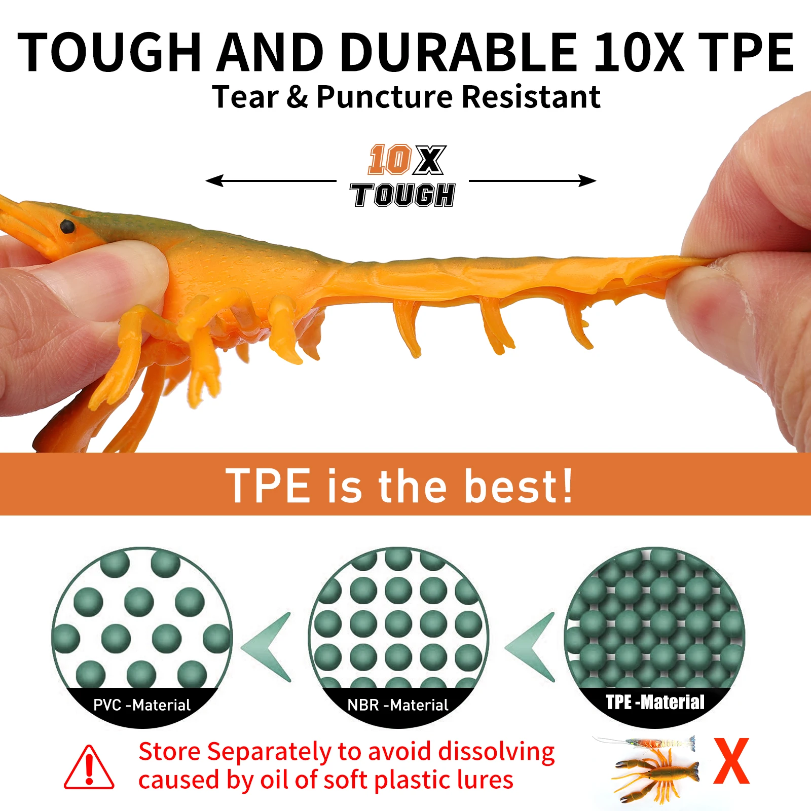 Truscend fishing tackle wholesale supplier Crawfish Lures VMC hook OEM TPE Fishing Lures for saltwater salmon