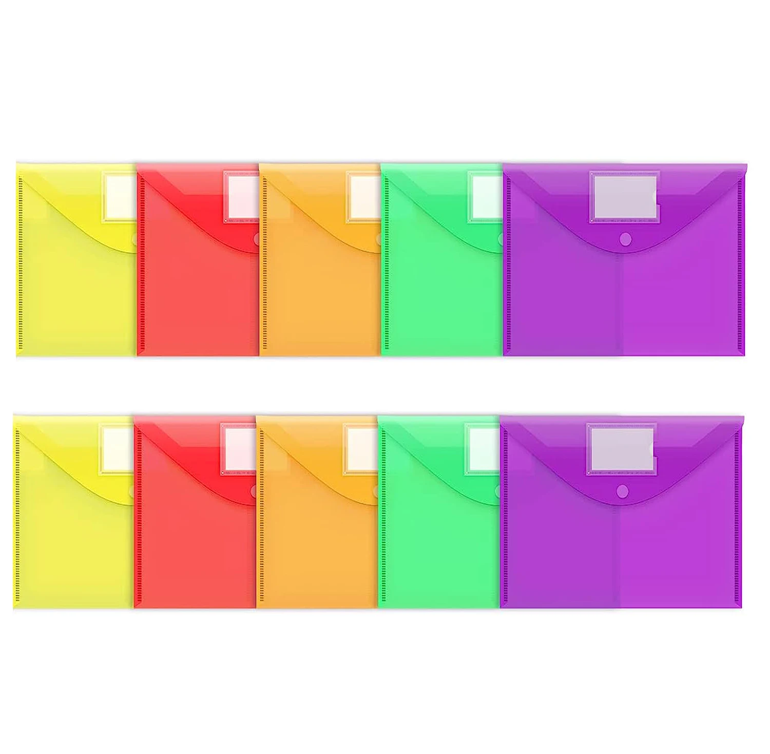 A4 Size Plastic Envelopes Poly 8 Colors Folder Snap Closure Plastic Envelopes Poly File Folder For Home Office School