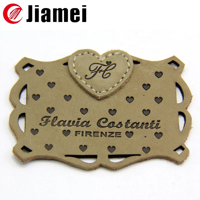 
Wholesale Cheap Price Custom Embossed Jeans Leather Label and leather Tags for Clothing 