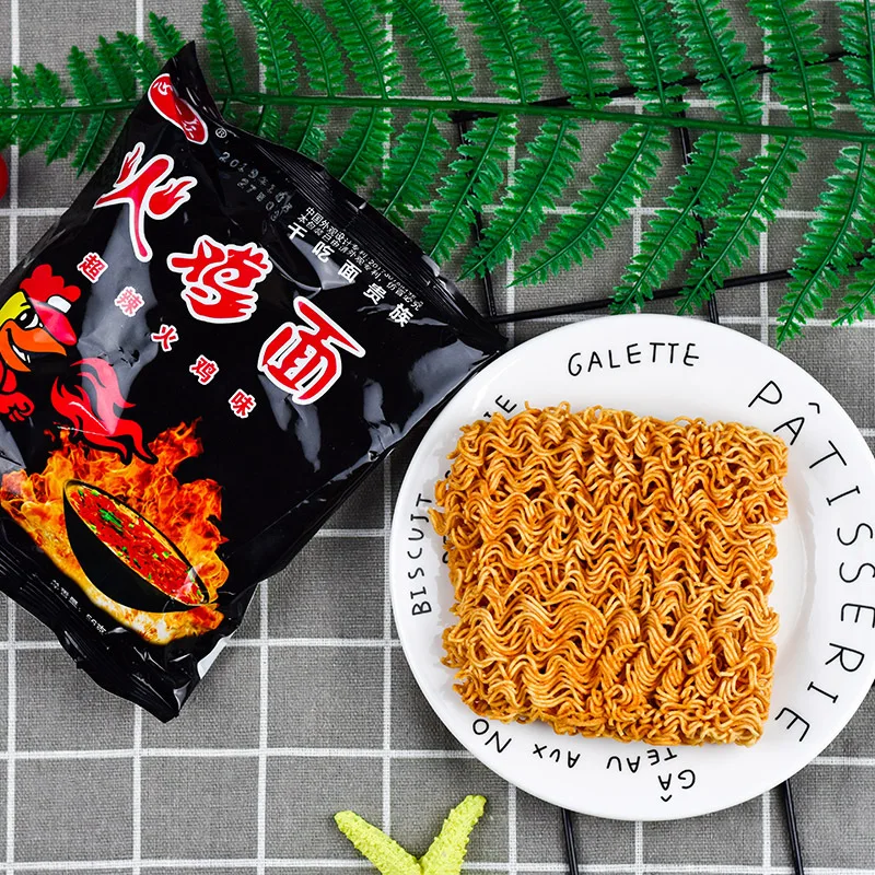 Китайская лапша быстрого приготовления, острая воздушная закуска 54 г в упаковке