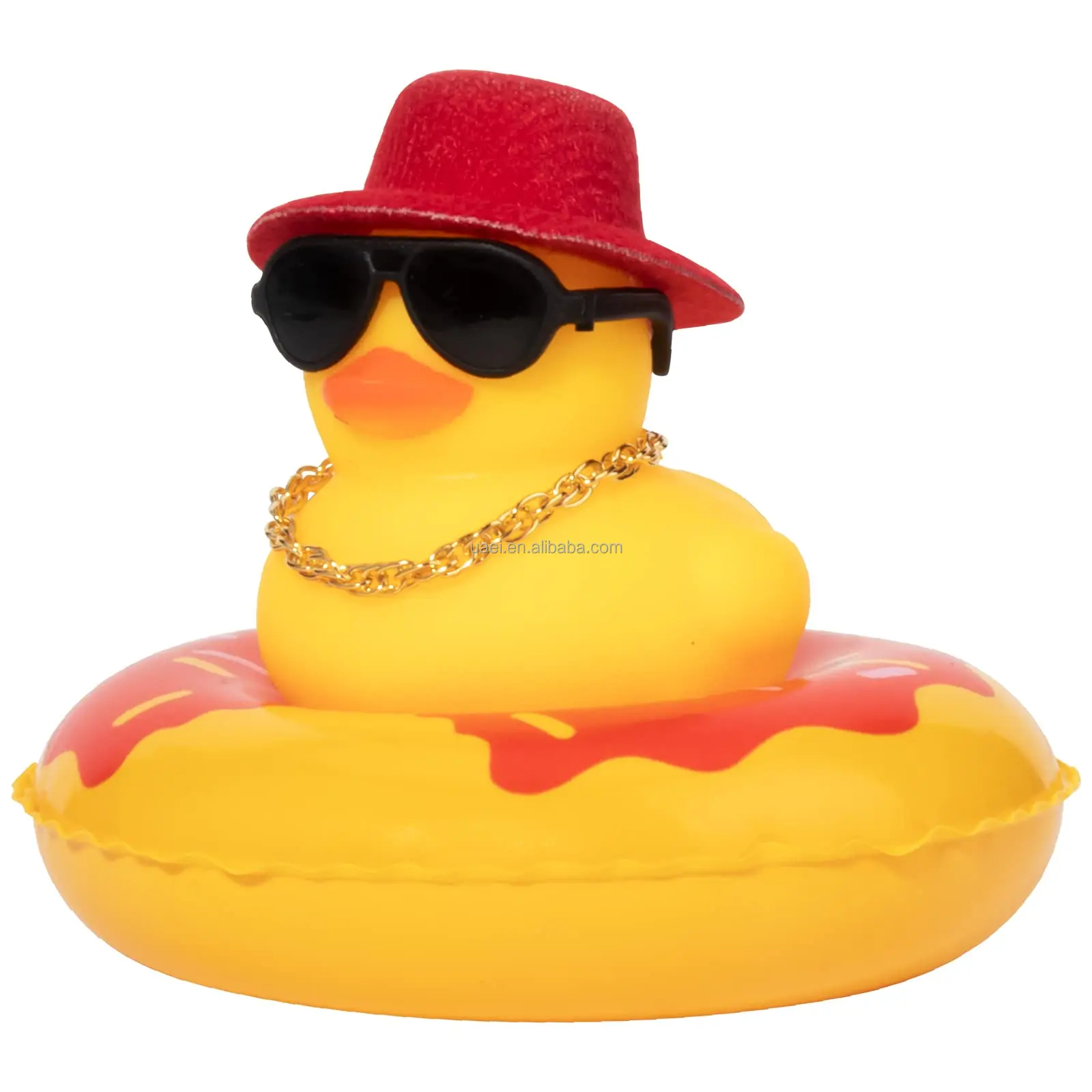 Yellow Ducks Car Dashboard Decoration Kit Ornaments for Dashboard and Bicycle Accessories