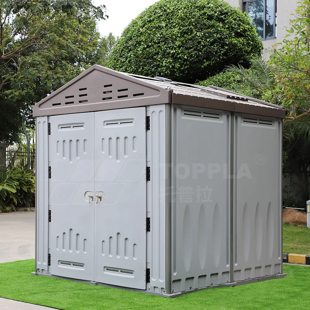 Portable Outdoor Suspended Plastic out lock Plastic Mobile  House Garden Shed