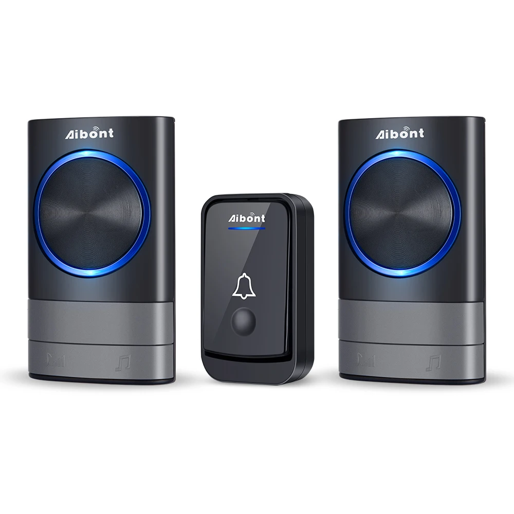 Led Indicators Hotel Home Wireless Doorbell And Chimes Kit With Auto Learning Code