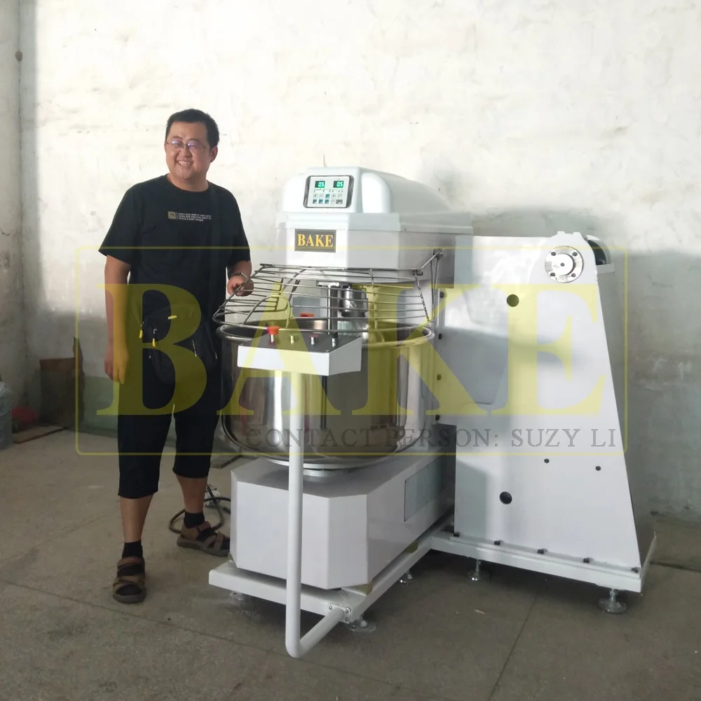 commercial heavy duty spiral mixer 125kg flour mixer,200kg bread self-tipping dough mixer