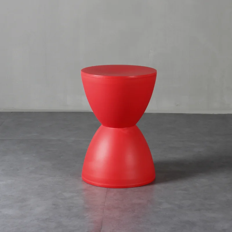Cheap Round Shape Plastic Colorful Storage Hourglass Stool