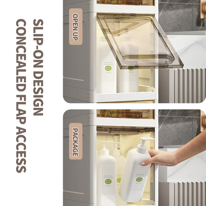 6 Layer Multifunction Narrow Slim Durable Plastic Drawer Bedside Narrow Cabinet Refrigerator Gap Storage Cabinet