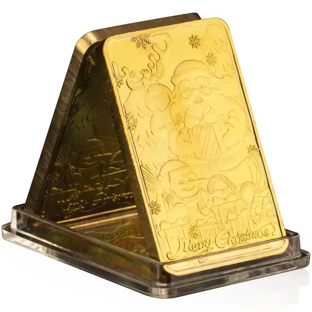 High Quality Commemorative Custom Made Metal Gold Clad Plated Tungsten Bar 1 Oz Plated gold Bullion Bars Popular