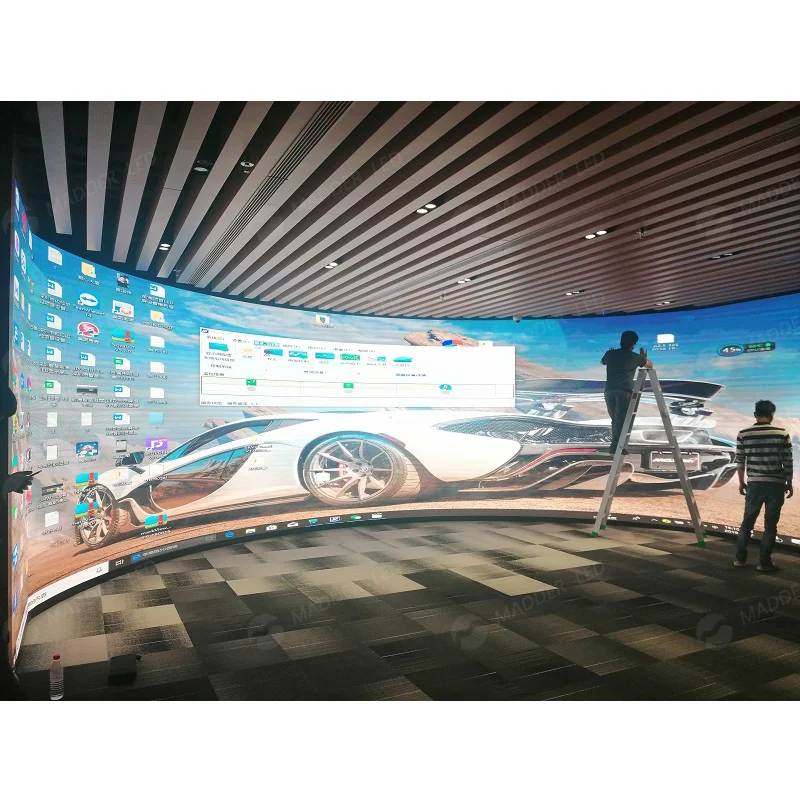 Factory direct sales led display pantalla led transparente flexible  led display screen wall for indoor advertising