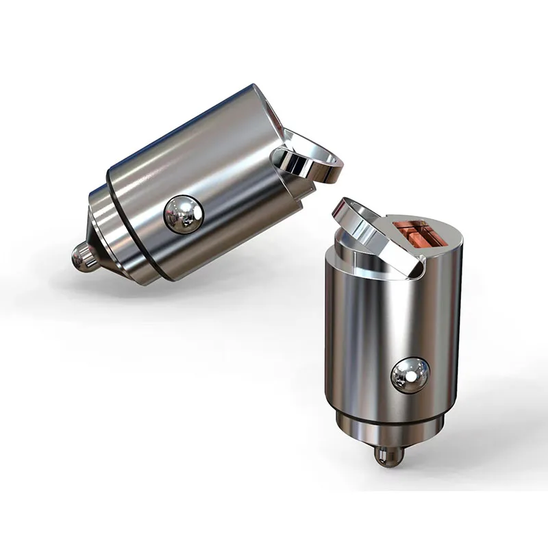 oem custom dual port aluminium alloy car charger fast charging 30w mini pd car charger for phone usb c car charger adapter