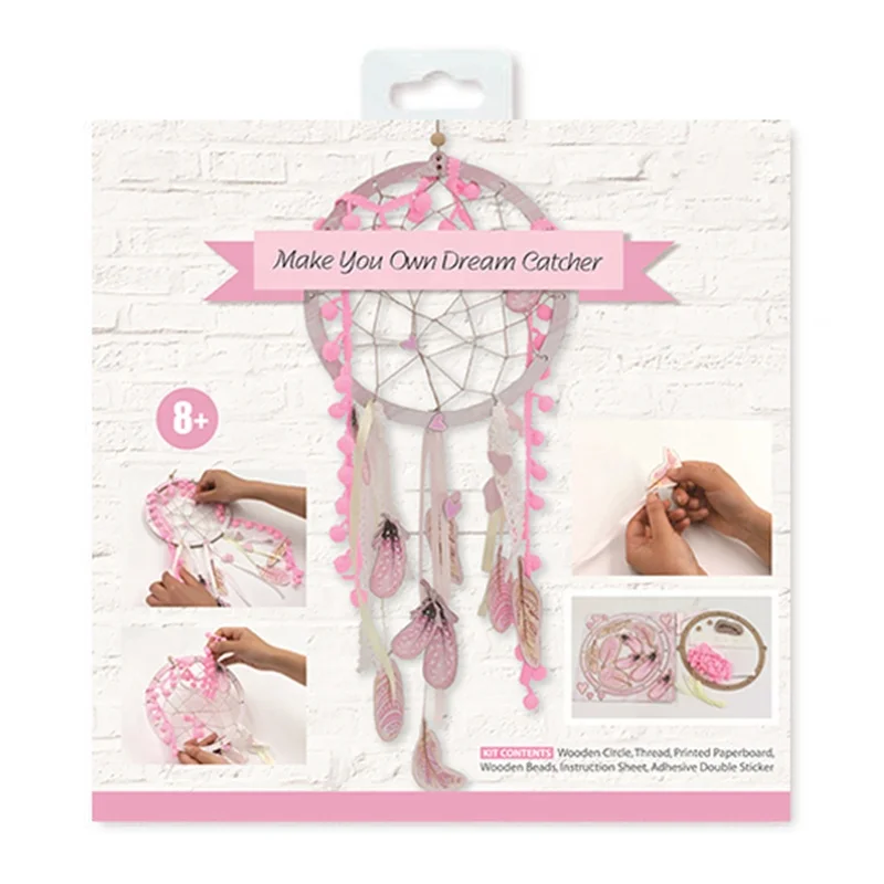 Children Paper Craft Educational DIY Toys Set Wall Hanging Make Your Own Dream Catcher Kit for Kids