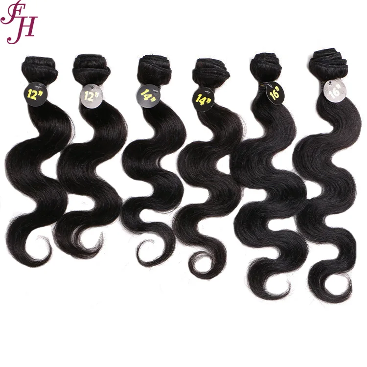FH High Quality 12 14 16 Inches Body Wave Cuticle Aligned Natural Hair Weave Human Hair Bundle For Black Women