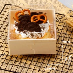 Одноразовый Ланч-бокс на вынос, коробка для упаковки тортов Tiramisu, деревянная коробка для шоколада