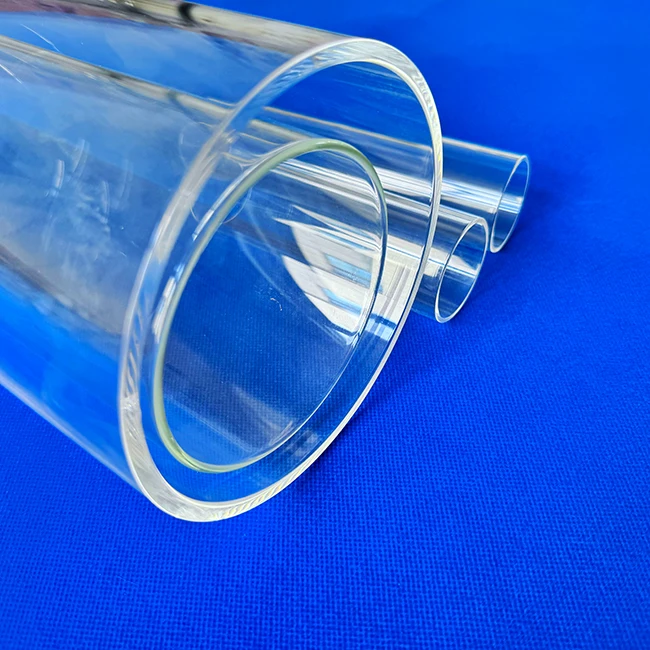 Customized Dimension 120mm OD 100MM OD Sight Flange Used Quartz Glass Tube Pipes for Lab Sight Glass