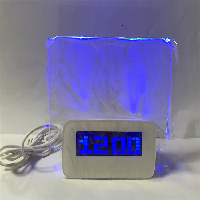 new designed luminous Reminder led fluorescent Scribble Writing message memo board digital alarm clock with 4 usb port