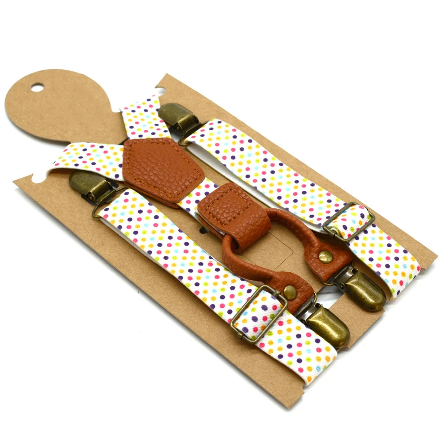  wholesale fashion printed 4 clips suspenders for kids children