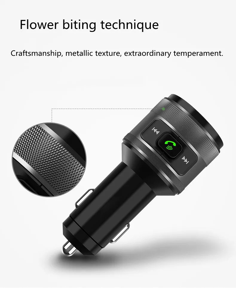 Quick charge 3.0 Car BT FM Transmitter Dual USB Ports Car Charger FM Modulator MP3 Player Car Lighter Handfree