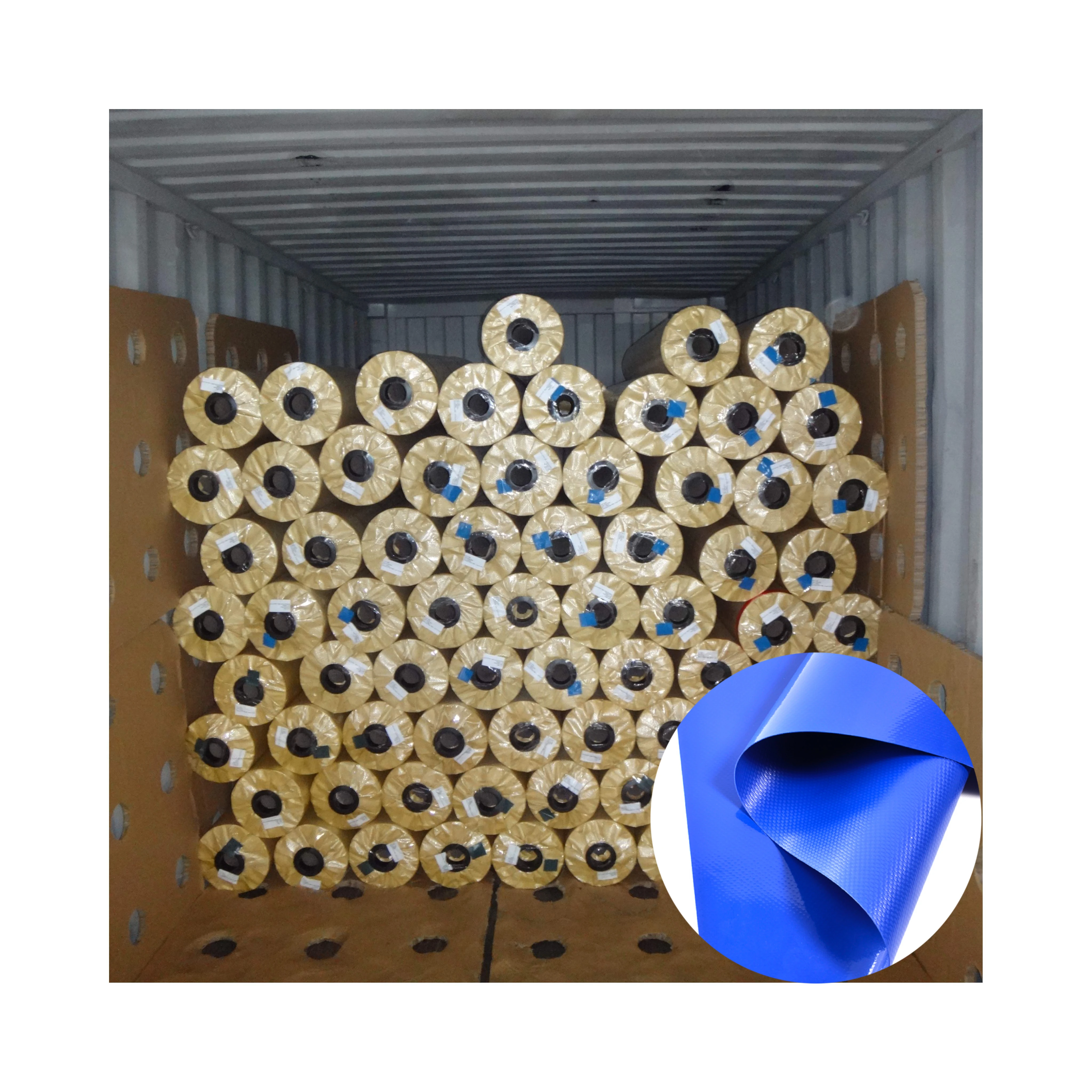 18oz PVC Coated Tarpaulin Fabric Water-Resistant Woven Canvas for Truck Cover Curtains Tents 610gsm PVC Coated Tarpaulin Fabric