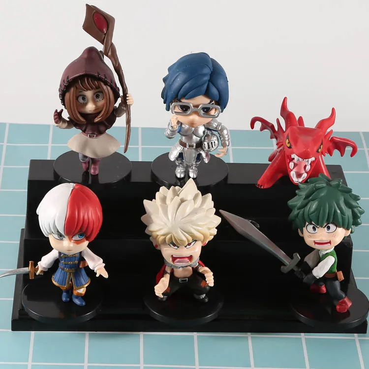 
Custom Cute Q-version My Hero Academia Anime Cartoon Mini PVC Action Figure Model Toys Garage Kits 
