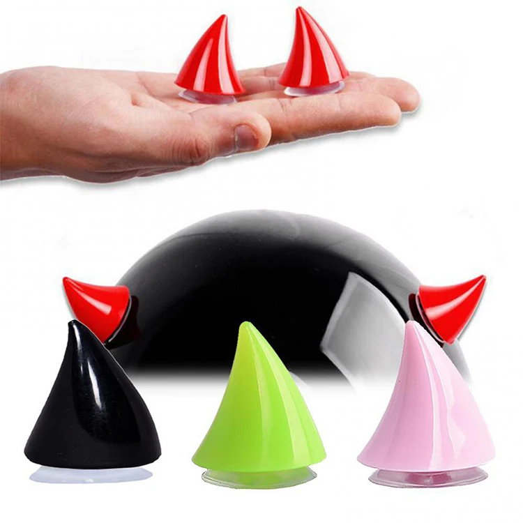 plastic sucker Auto Styling horns shape decoration for motorcycle helmet