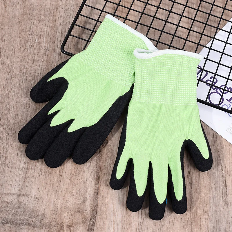 Kids garden gloves safety abrasion resistance protective level 5 industrial cut resistant gloves