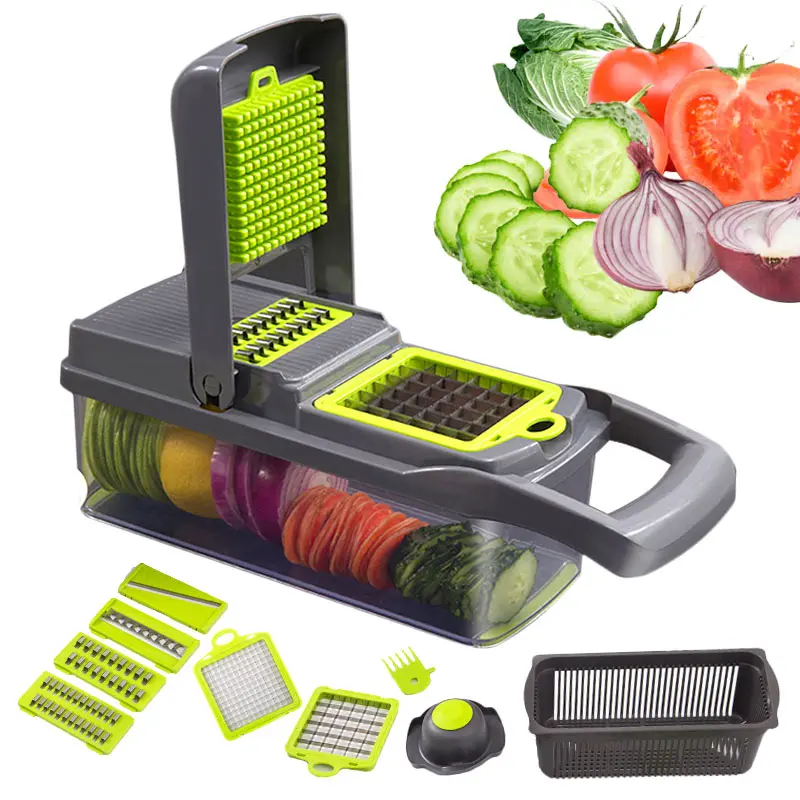 RAYBIN Kitchen tool 12 in 1 multifunctional slicer manual mandoline food Vegetable Chopper Cutter