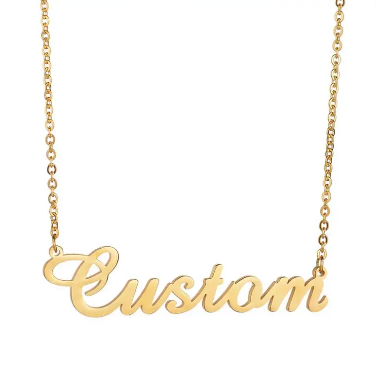 
Personalised Custom Name 316L Necklace Stainless Steel Gold Necklace 