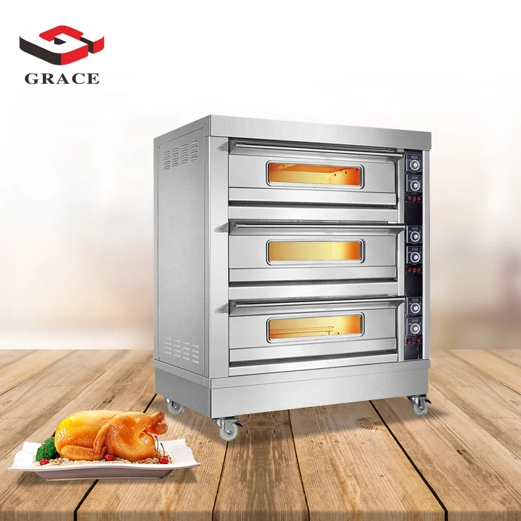 380v 50hz электрический 3 слоя Коммерческая печь для приготовления курицы торт выпечки хлеба духовка выпекания