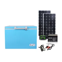 105L Outdoor Mini Freezer Solar 12V Solar Mini Deep Chest Refrigerator and Freezers Home Display Freezers & Fridges