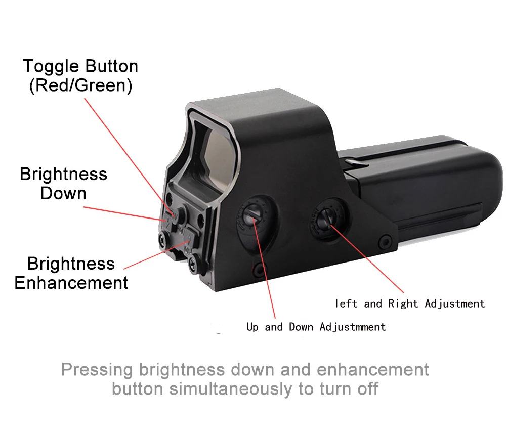 Tactical HD 552 Holographic Optic Sight Reflex Sight Red Dot Sight Outdoor Hunting Scope Accessories
