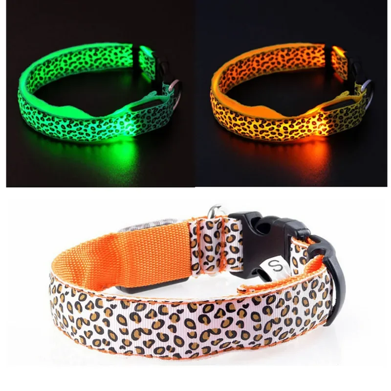 KingHon Led Dog Pets Collars Usb Rechargeable With Design Glowing Dog Collar Adjustable Flashing Collar Led for Dogs