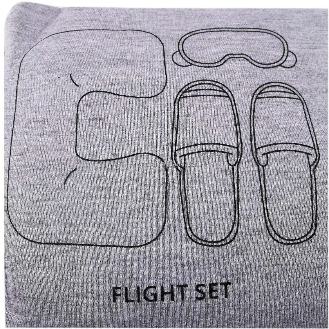 airline amenity kit travel pillow sleep mask earplugs inflatable pillow and slippers