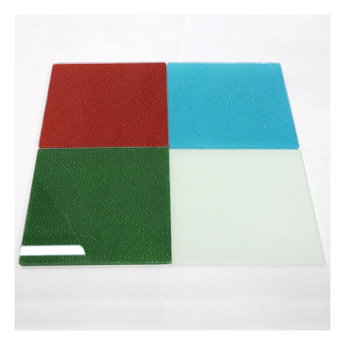 Flat polished living room silk screen tempered laminated glass