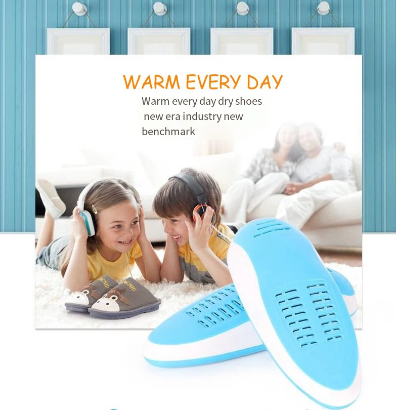 Electric Shoe Dryer with Purple Light Heater Deodorizer Dehumidifier Shoe Drying UV Foot Boot Dryer Eliminate Odor Fast Drying