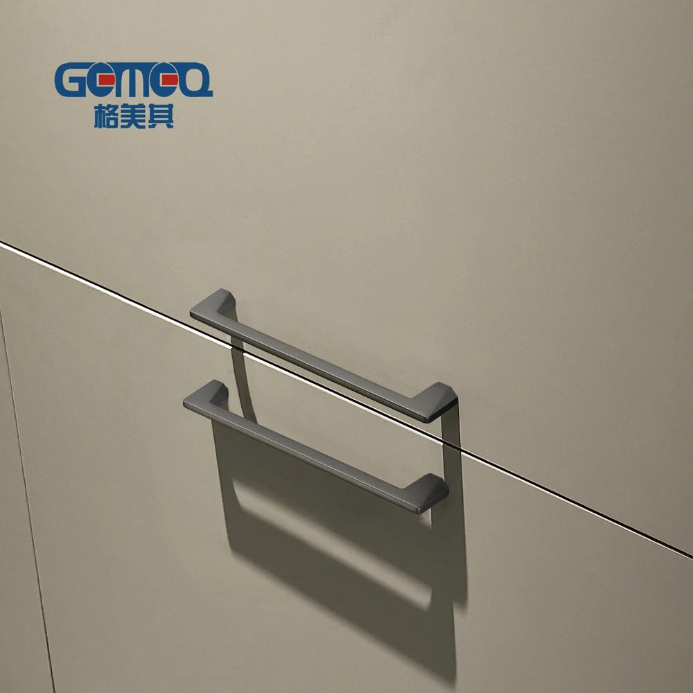 Kitchen Zamak/Zinc Alloy European Aluminum Window Handle Modern Black Gold Zinc Alloy Cabinet Door Handle