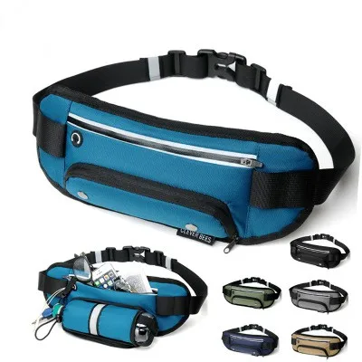 New Design Jogging Marathon Hiking Fanny Pack Sport Running Belt Waist Bag with Water Bottle Holder