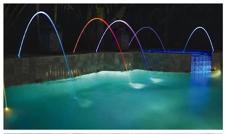 the latest easy install variable speed programmable DC24V dmx512 music dancing laminar jumping fountain jet for swimming pool