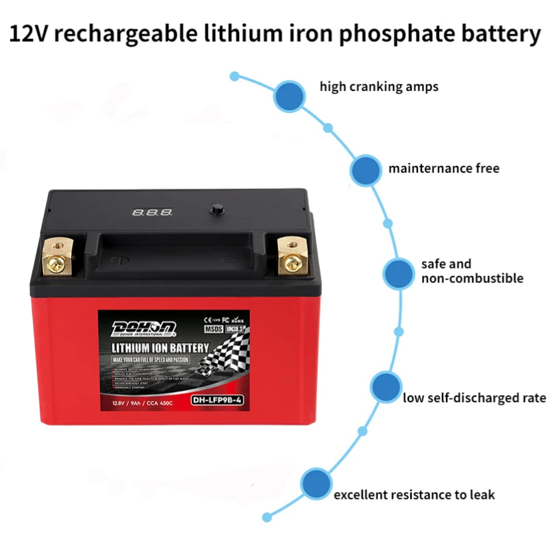 LFP9B-4 12V 5ah Sealed Maintenance-free Lead Acid start Battery 12V5  MOTORCYCLE