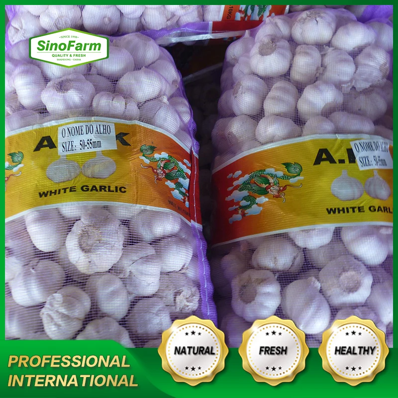 Sinofarm 2024 новый урожай Китай/китайский чеснок цена в Саудовской Аравии 5 см китайский нормальный белый от поставщика Shandong