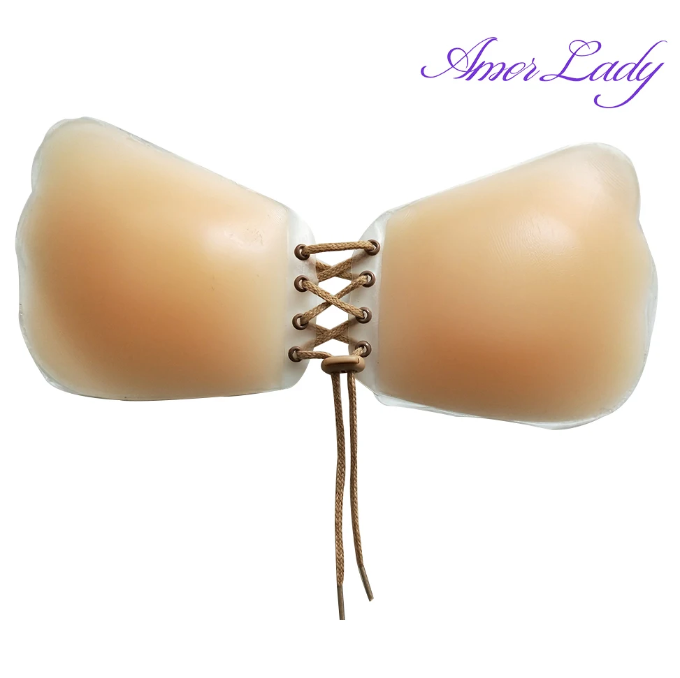 Reusable Adhesive Bra Strap Sticky Push UP Silicone Bra for ladies Silicone Nipple cover