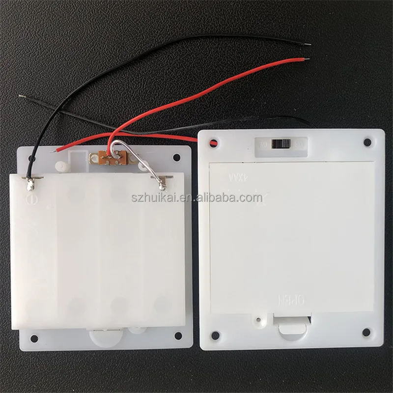 AA battery holder 2AA 3AA 4AA Embedded battery cell holder battery pack box with cable