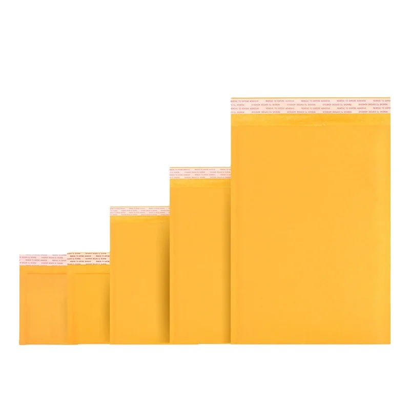 Yellow Kraft Bubble Mailer Shipping Envelopes Bubble Mailer with Self Seal Bubble Padded Envelope