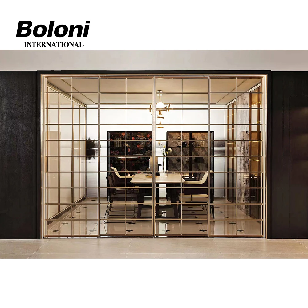 Interior Aluminium Kitchen Sliding Doors Cheap Tempered Glass Sliding Slide Door System